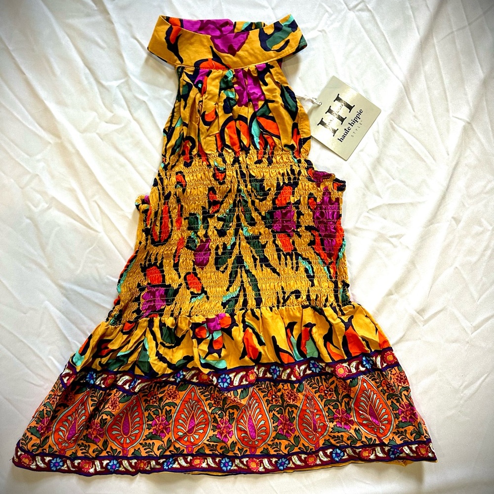 Haute Hippie Vibrant Top Multicolor Halter